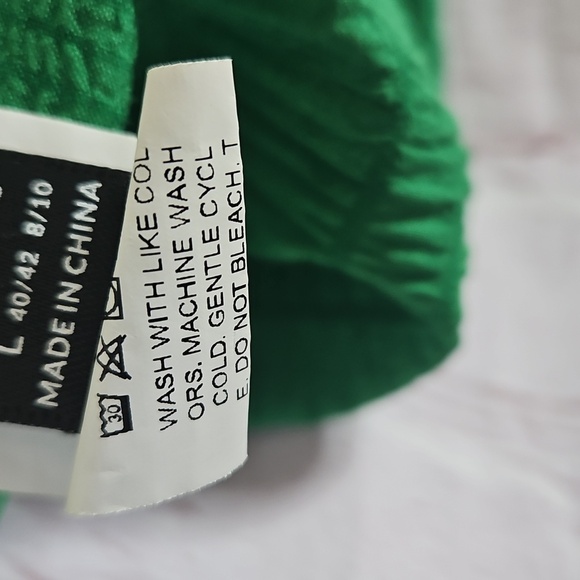 Shein Green Off Shoulder Mini Dress Size Large (8-10) - Picture 7 of 7